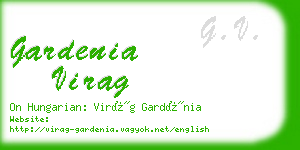 gardenia virag business card